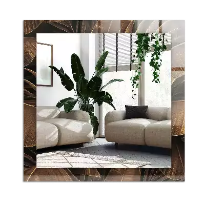 Tiskano pravokotne ogledalo tropski listi