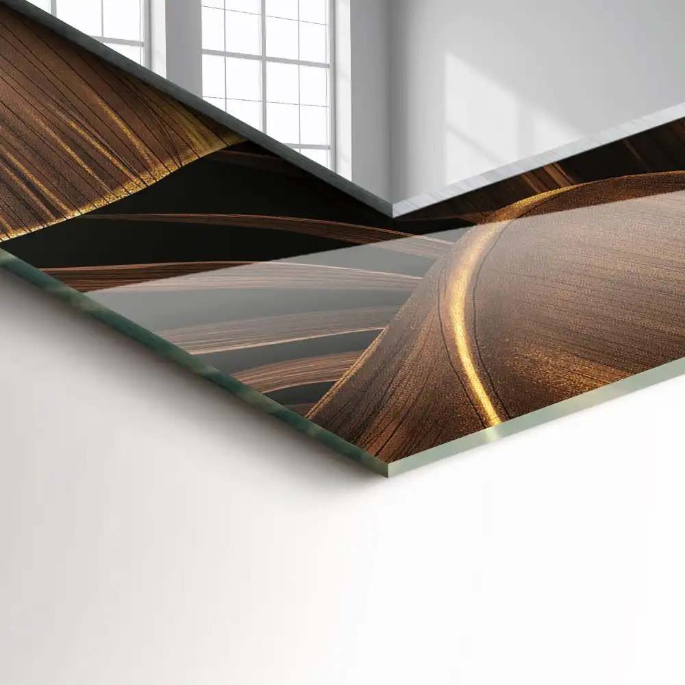 Tiskano pravokotne ogledalo tropski listi