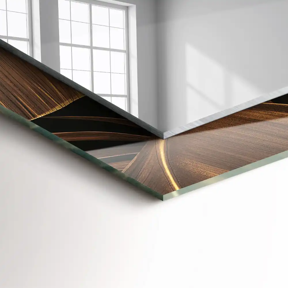 Tiskano pravokotne ogledalo tropski listi