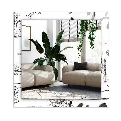 Tiskano pravokotne ogledalo Abstraktni sodobni vzorci