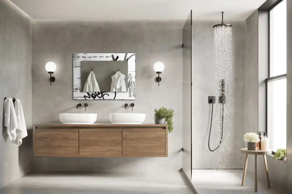 Tiskano pravokotne ogledalo Abstraktni sodobni vzorci