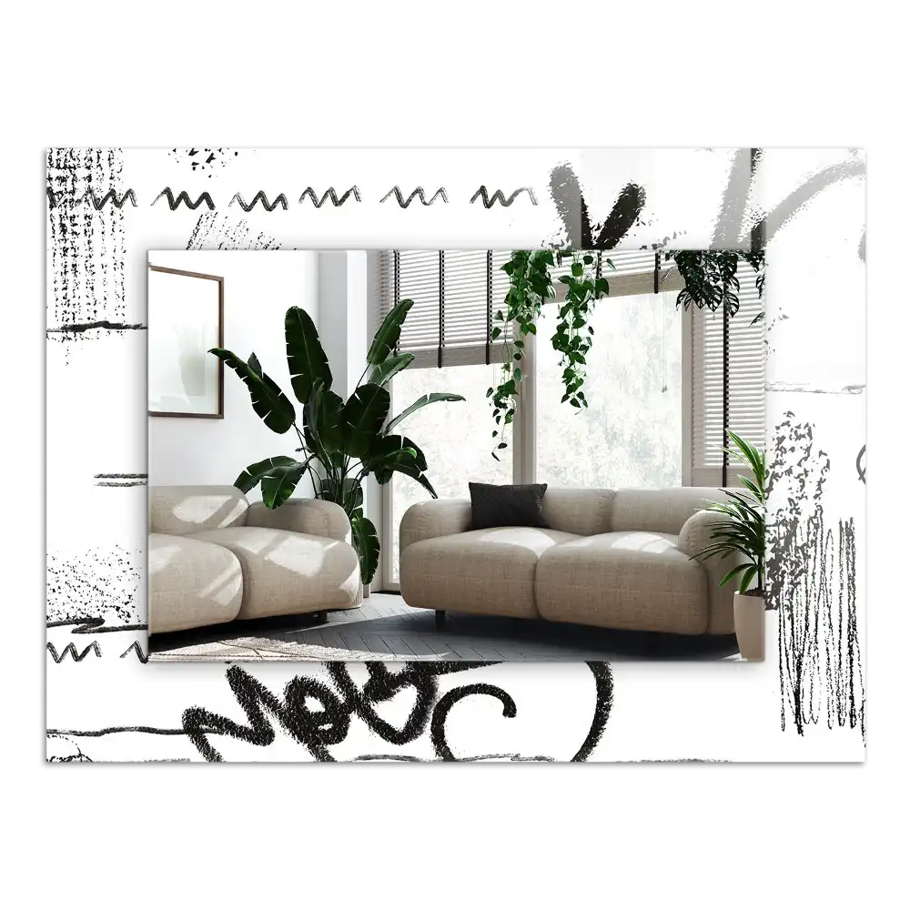 Tiskano pravokotne ogledalo Abstraktni sodobni vzorci