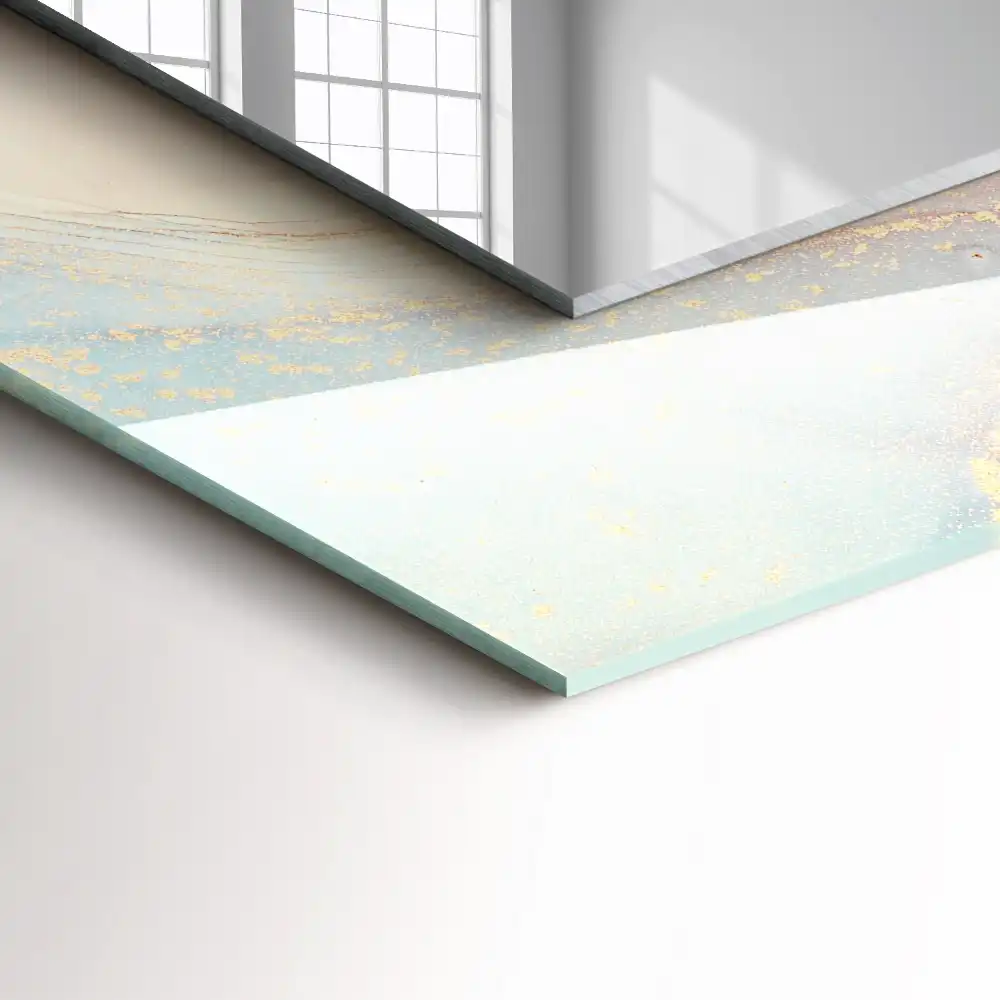 Tiskano pravokotne ogledalo Abstraktna akvarelna umetnost