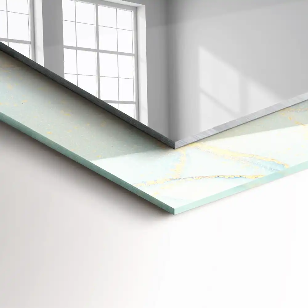 Tiskano pravokotne ogledalo Abstraktna akvarelna umetnost