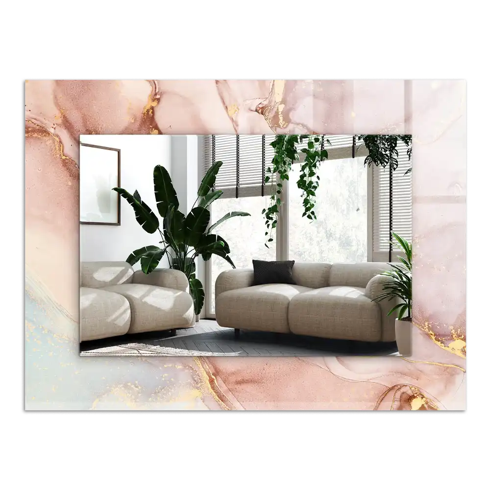 Tiskano pravokotne ogledalo Abstraktna akvarelna umetnost