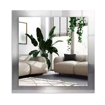 Pravokotne ogledalo s potiskanim okvirjem Okrogla kovinska površina