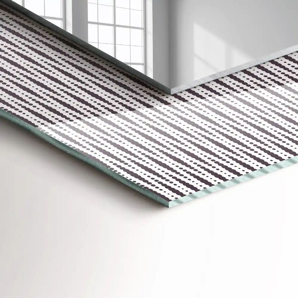 Pravokotne okrasno ogledalo Vzorec tekstilne tkanine