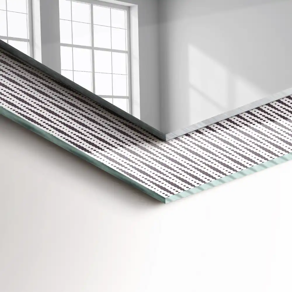 Pravokotne okrasno ogledalo Vzorec tekstilne tkanine