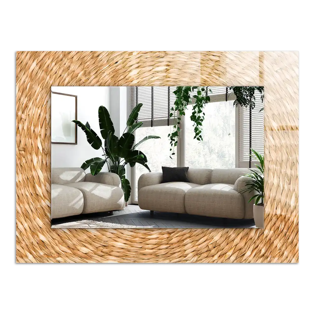 Pravokotne okrasno ogledalo Pletenje