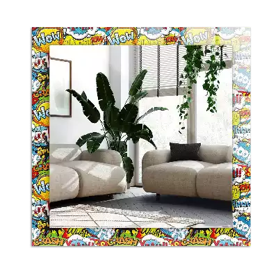 Tiskano pravokotne ogledalo Barviti komični govorni mehurčki