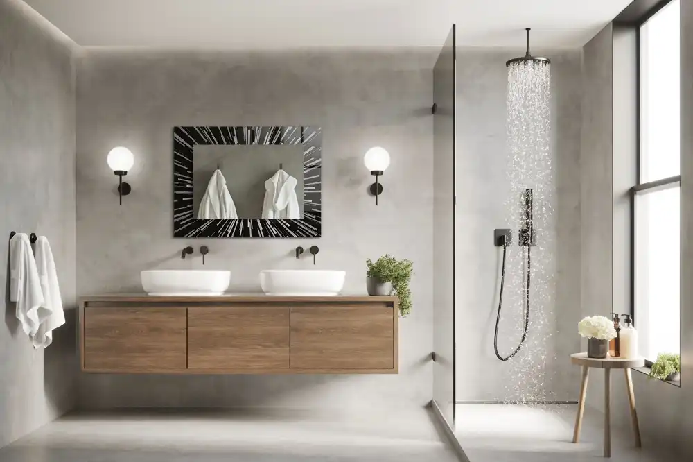 Pravokotne ogledalo s potiskanim okvirjem Učinek hitrosti svetlobe