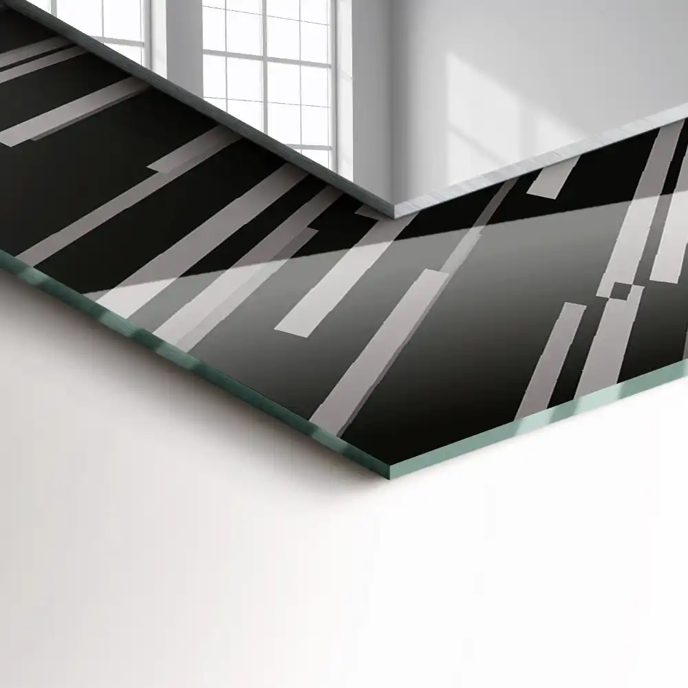 Pravokotne ogledalo s potiskanim okvirjem Učinek hitrosti svetlobe