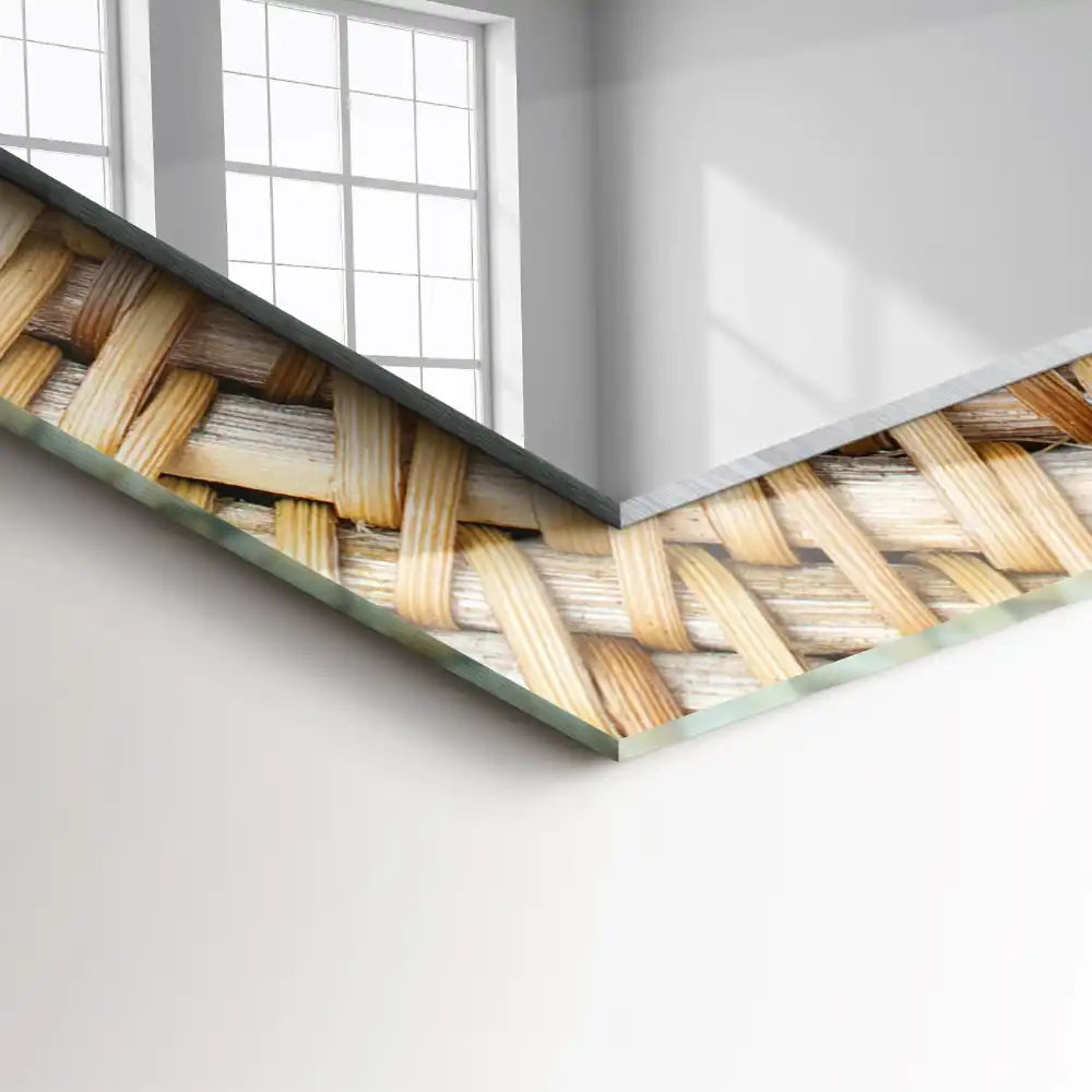 Tiskano pravokotne ogledalo Pletenje