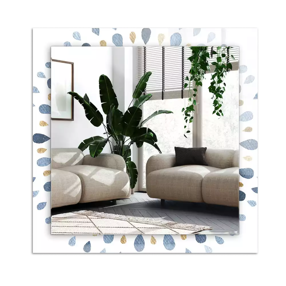 Tiskano pravokotne ogledalo Abstraktni vzorec mandale