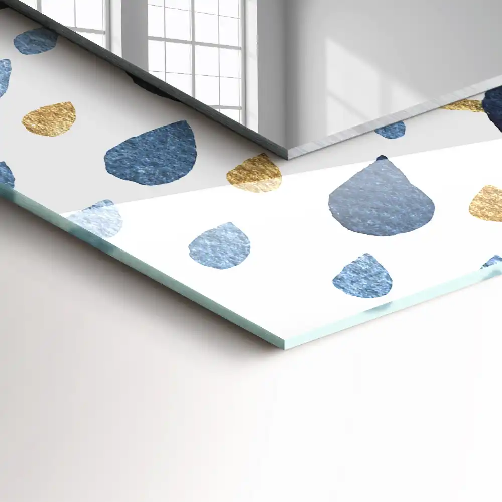 Tiskano pravokotne ogledalo Abstraktni vzorec mandale