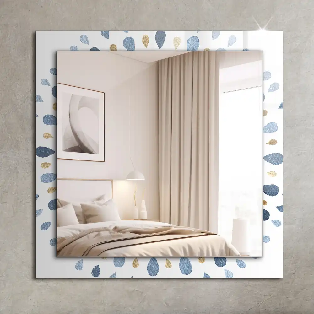 Tiskano pravokotne ogledalo Abstraktni vzorec mandale