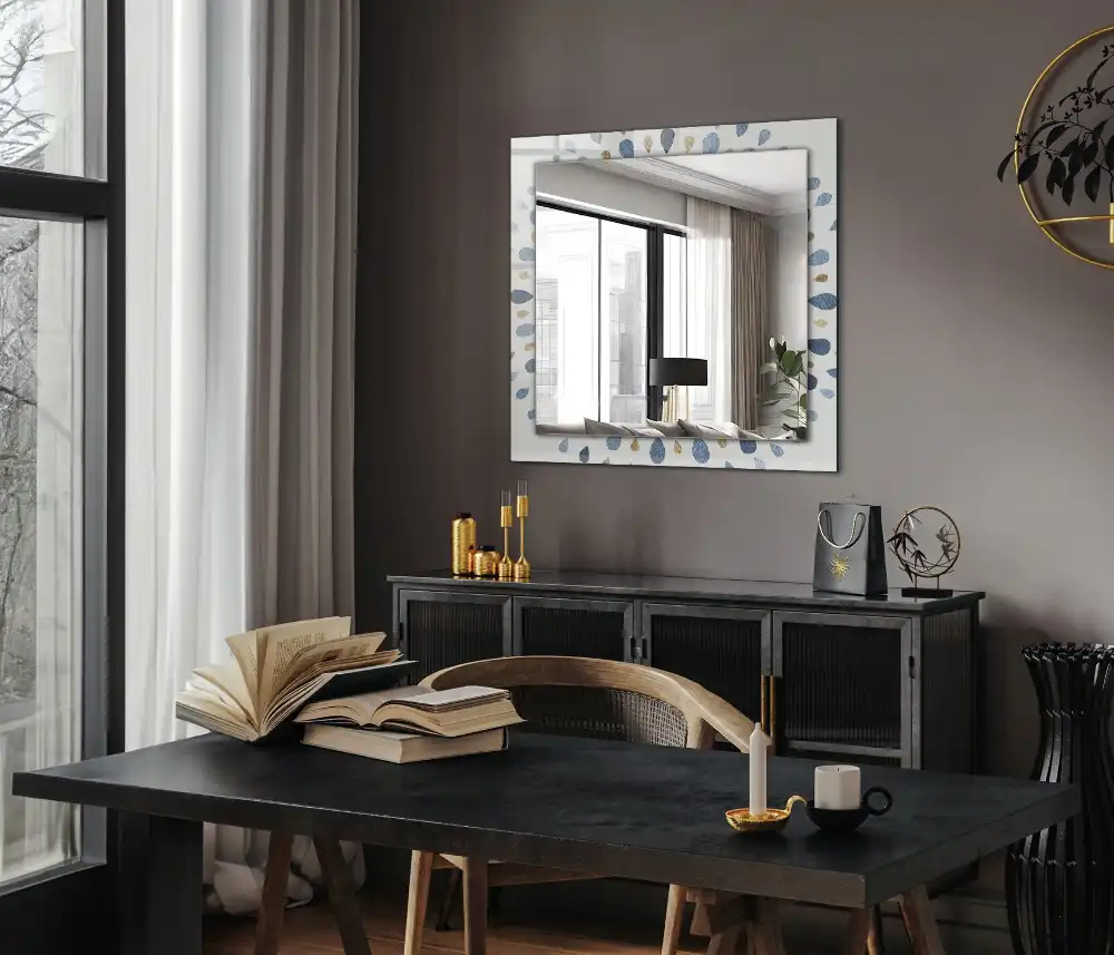 Tiskano pravokotne ogledalo Abstraktni vzorec mandale