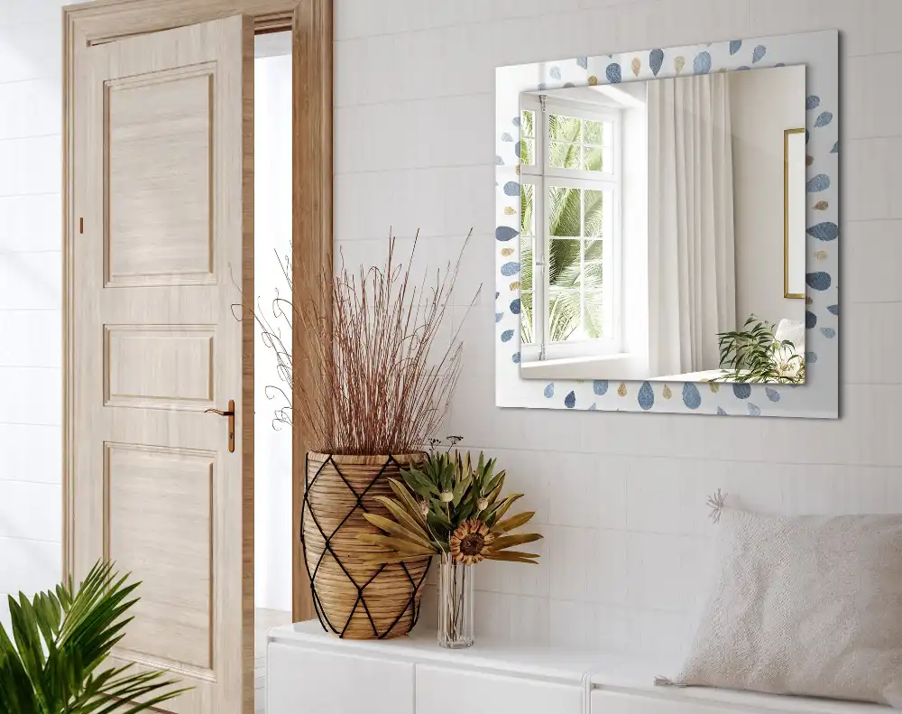 Tiskano pravokotne ogledalo Abstraktni vzorec mandale