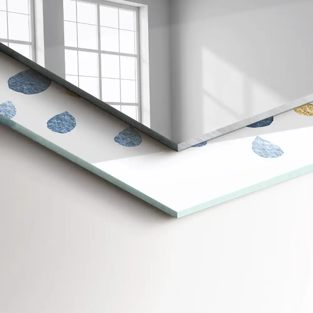 Tiskano pravokotne ogledalo Abstraktni vzorec mandale