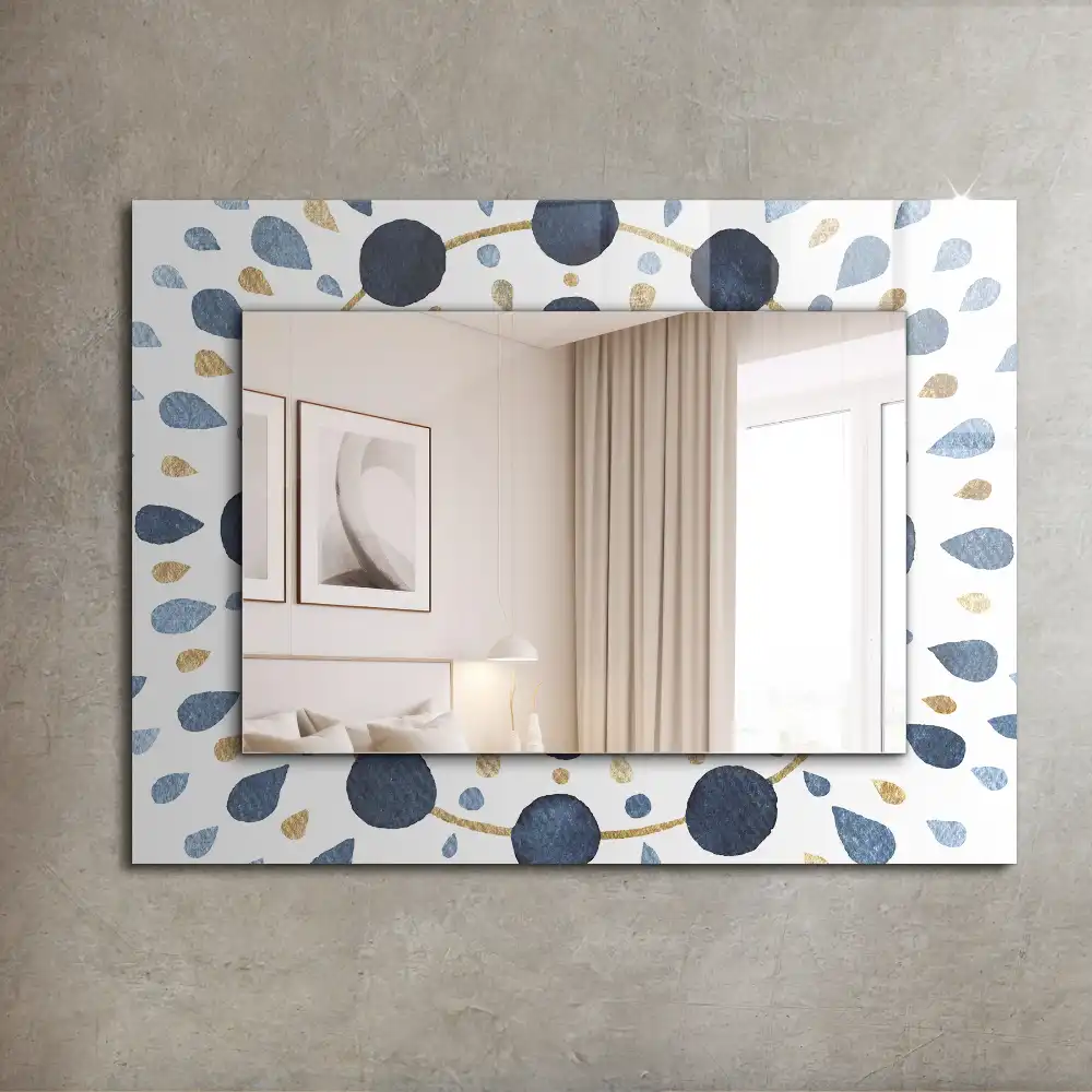 Tiskano pravokotne ogledalo Abstraktni vzorec mandale