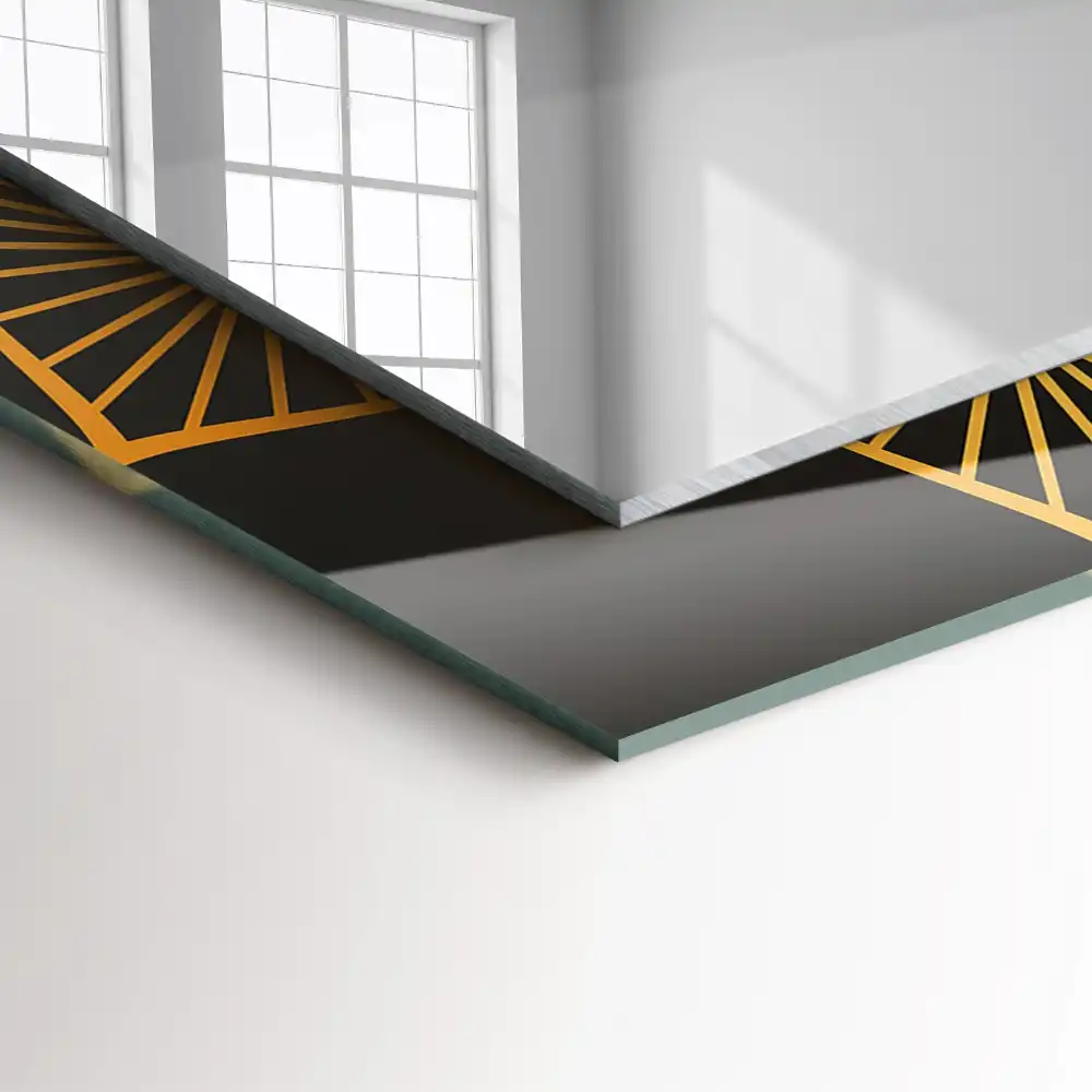 Pravokotne ogledalo s potiskanim okvirjem vzorec mandale