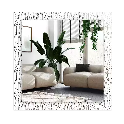 Pravokotne ogledalo s potiskanim okvirjem Minimalistična narava