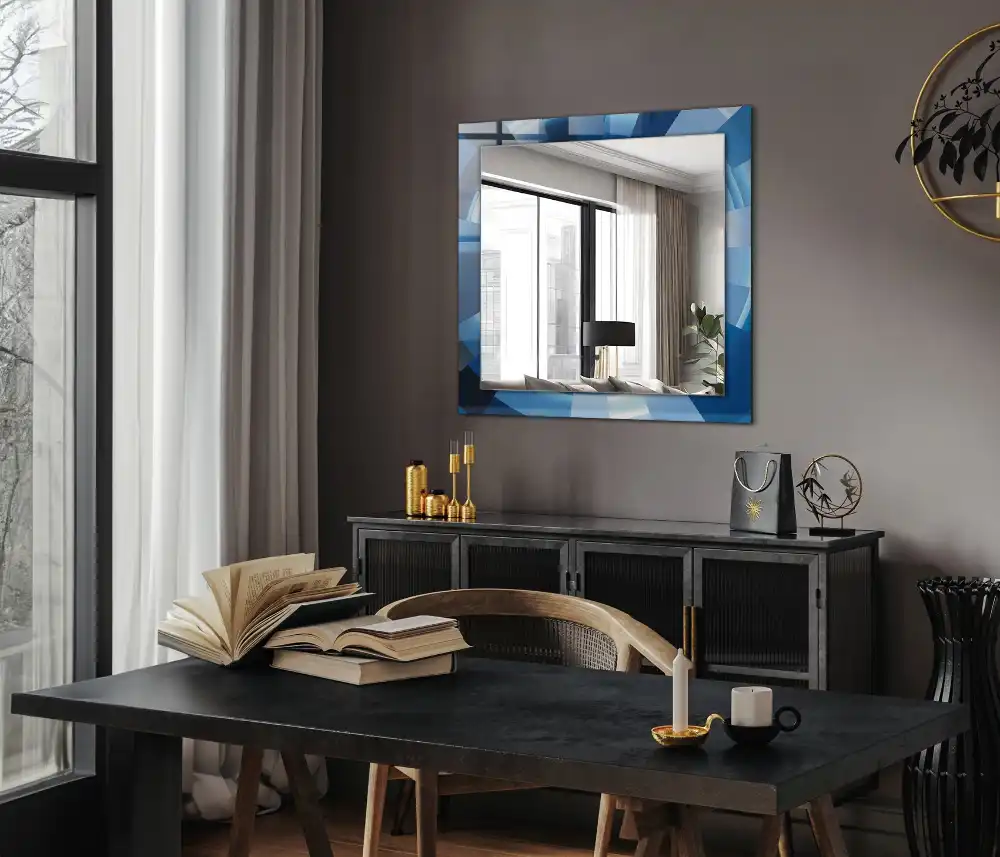 Pravokotne ogledalo s potiskanim okvirjem Abstraktni tunel