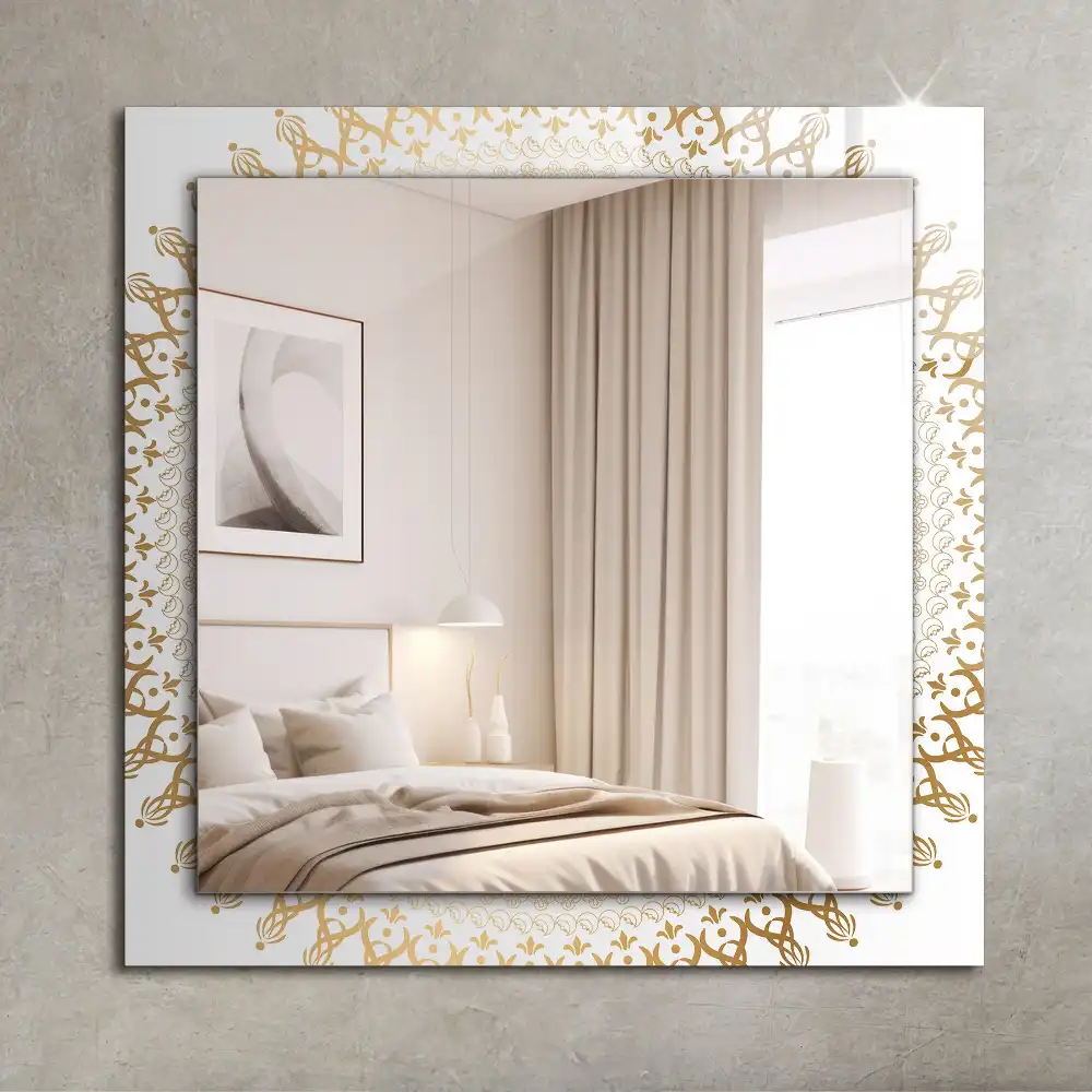 Pravokotne okrasno ogledalo vzorec mandale