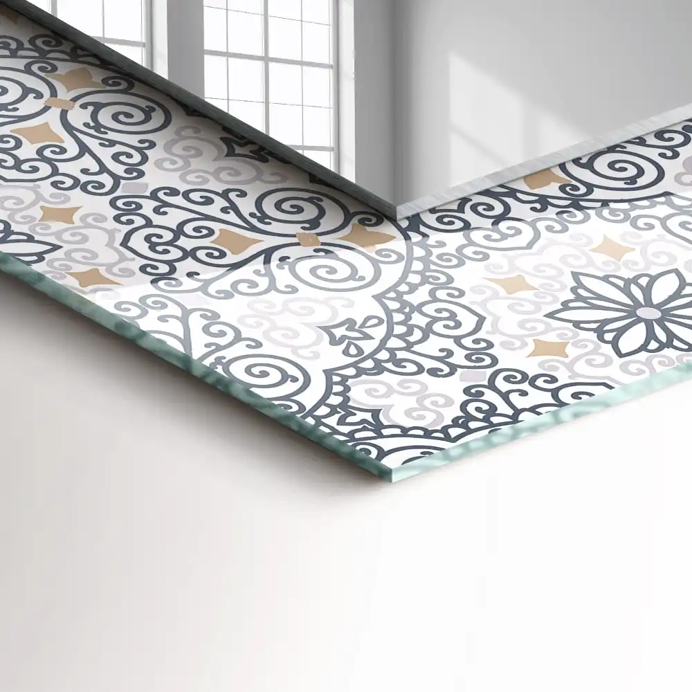 Pravokotne okrasno ogledalo Okrasni vzorec