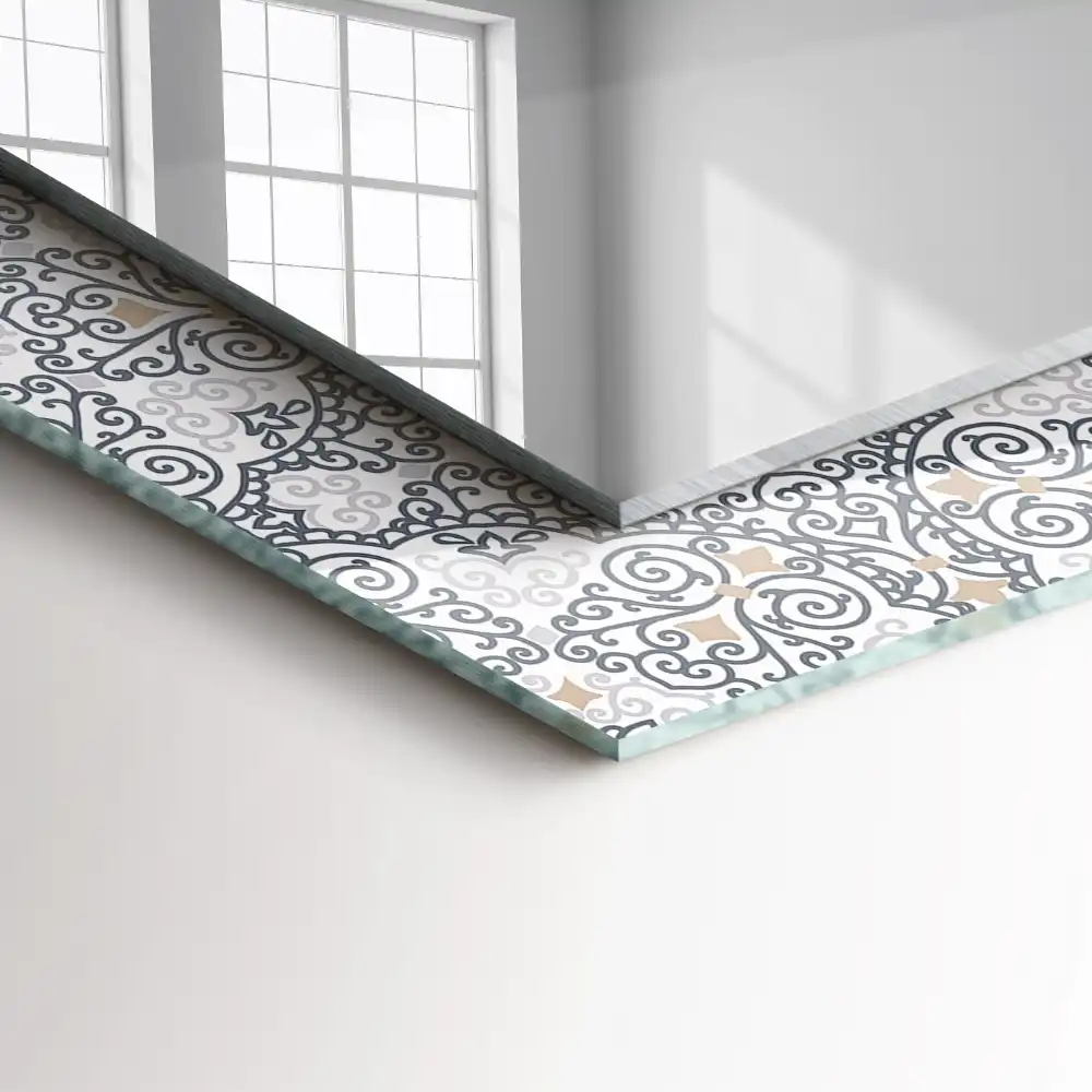 Pravokotne okrasno ogledalo Okrasni vzorec