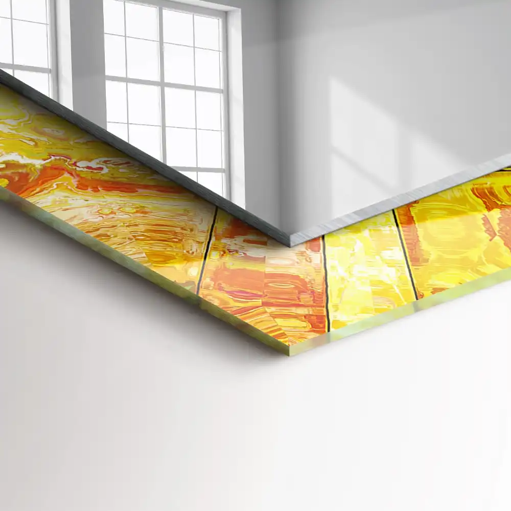 Pravokotne okrasno ogledalo Barvit abstraktni mozaik