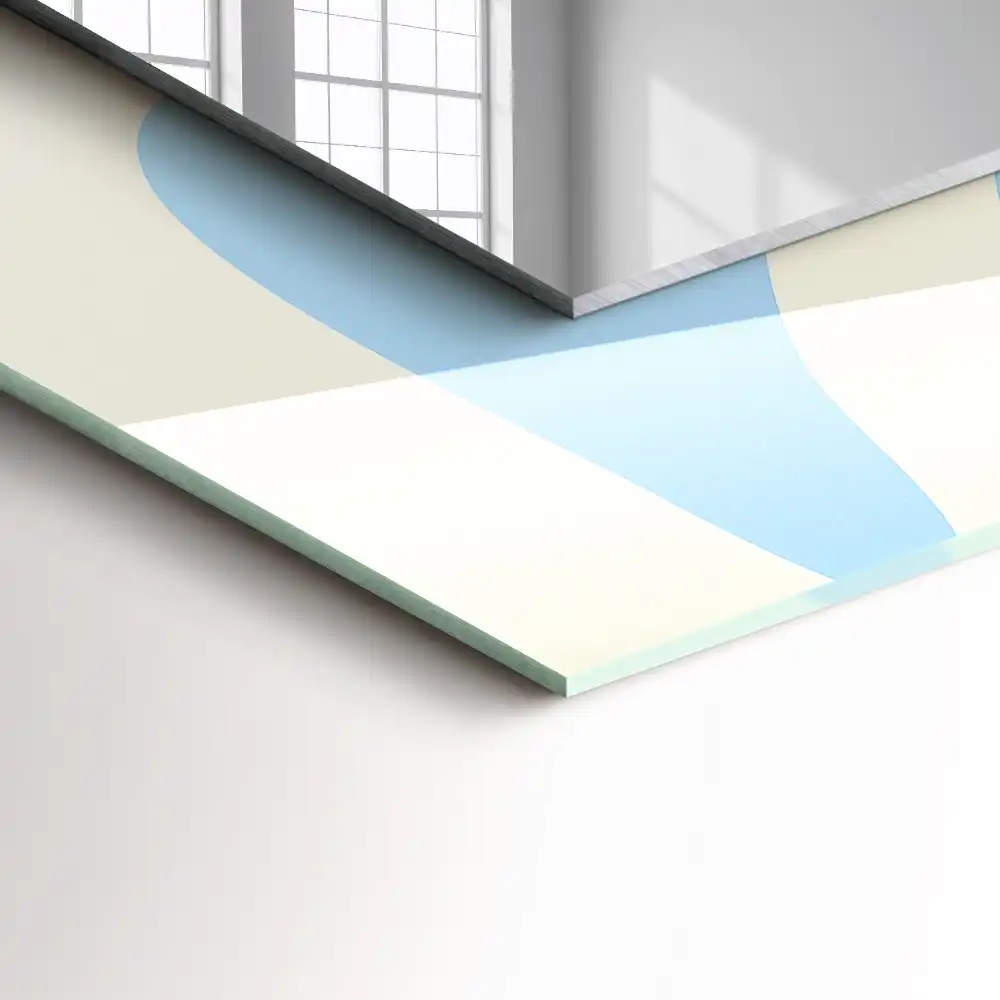 Pravokotne okrasno ogledalo Abstraktni valoviti vzorci