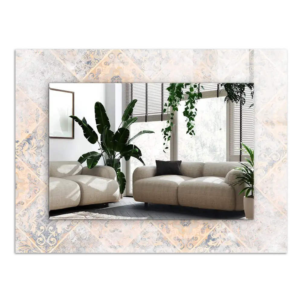 Pravokotne okrasno ogledalo Vzorčaste ploščice