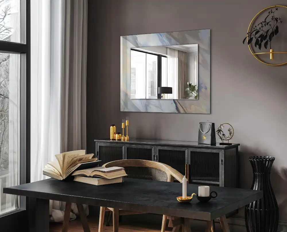 Tiskano pravokotne ogledalo Abstraktni pisani vzorci