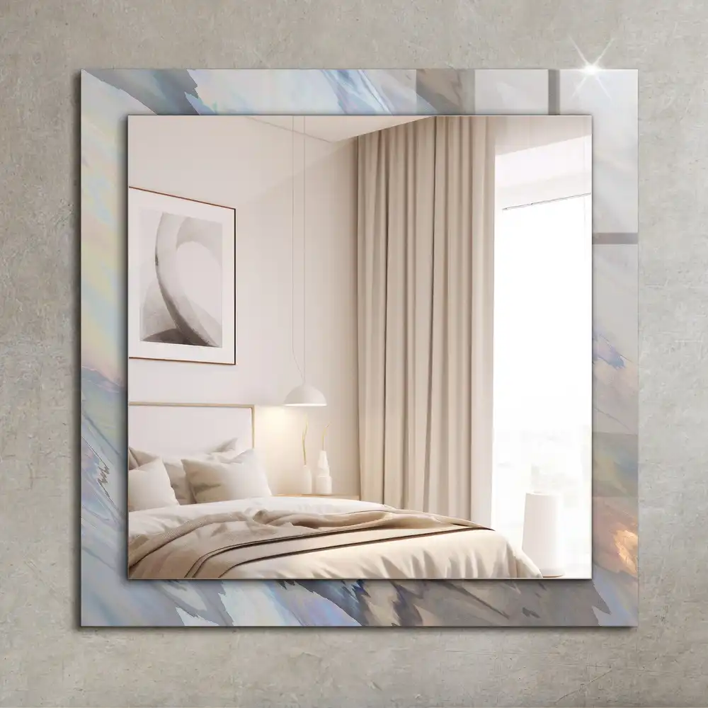 Tiskano pravokotne ogledalo Abstraktni pisani vzorci