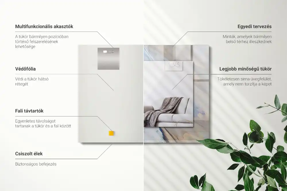 Tiskano pravokotne ogledalo Abstraktni pisani vzorci