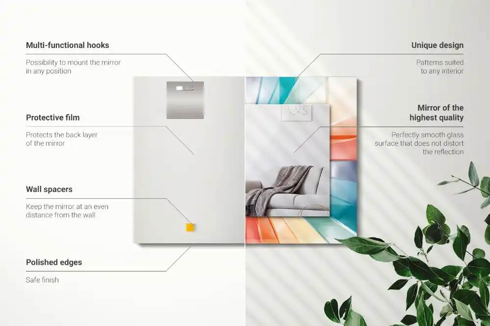 Tiskano pravokotne ogledalo Barviti svetlobni žarki