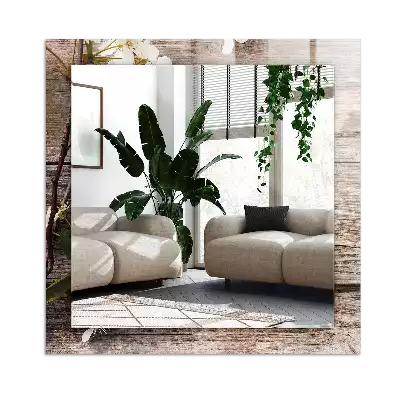 Pravokotne okrasno ogledalo Rože na lesu