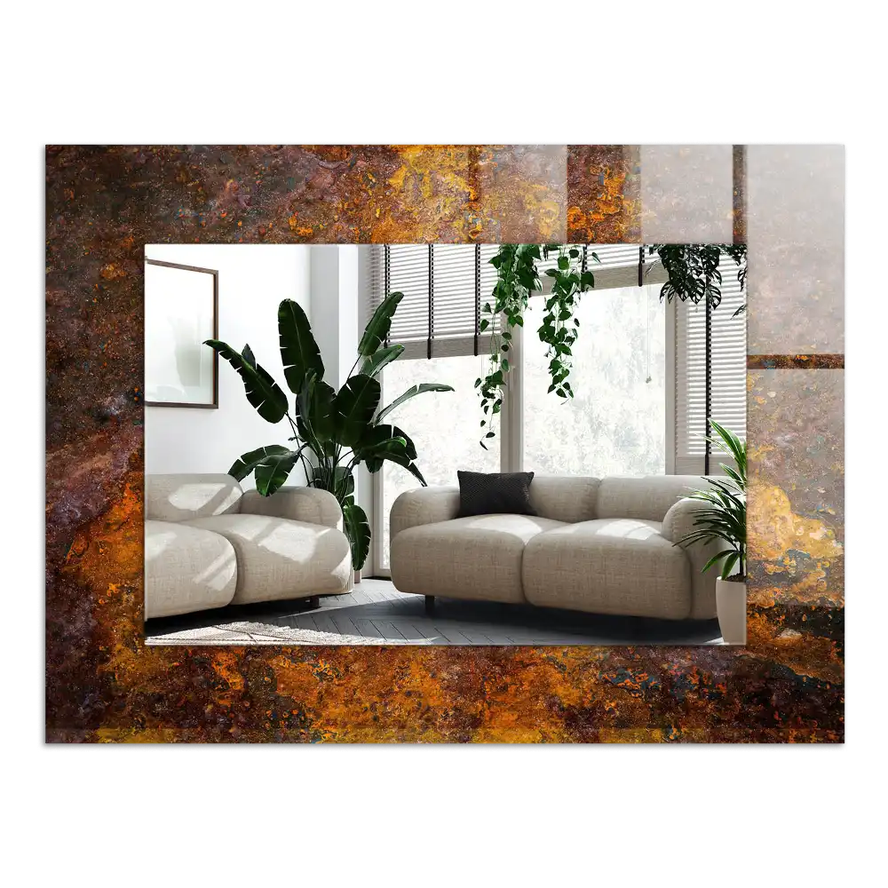 Tiskano pravokotne ogledalo Zarjavela kovinska površina