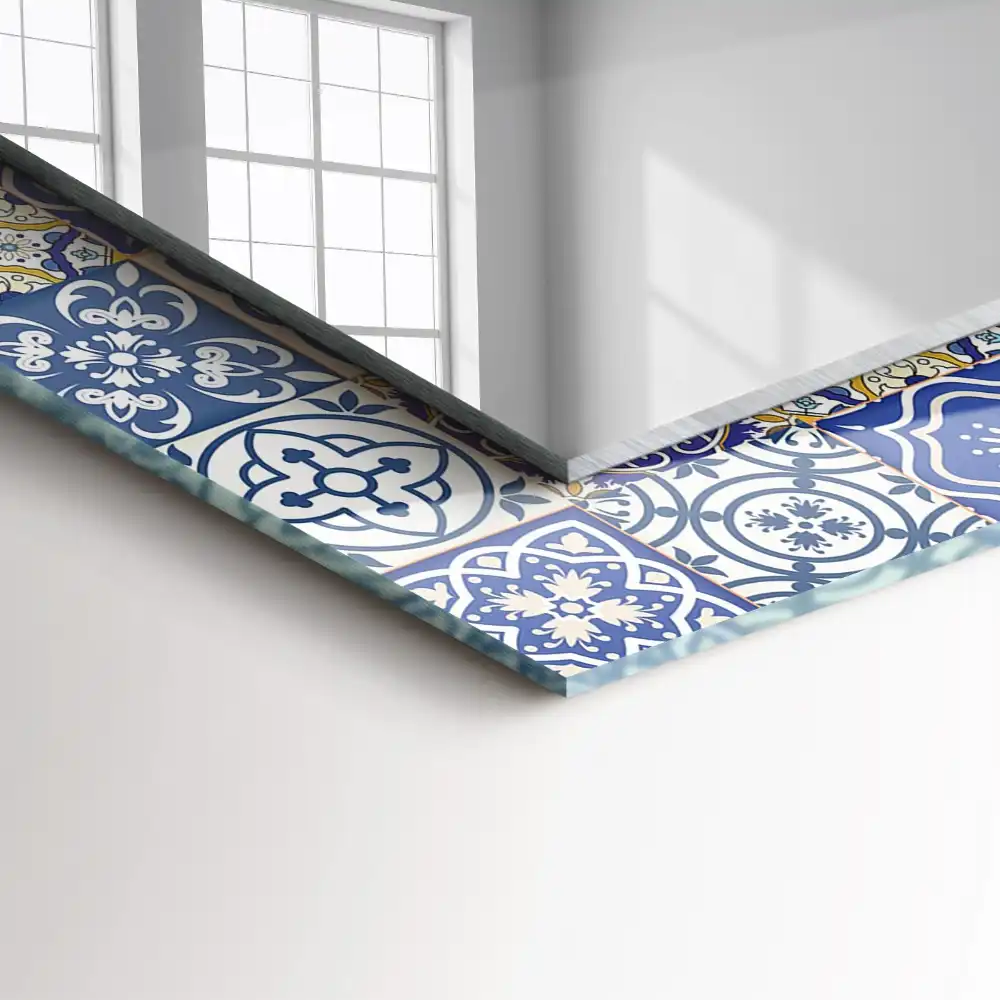 Pravokotne okrasno ogledalo Barvite mozaične ploščice