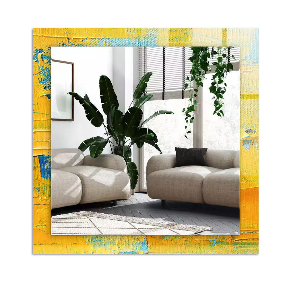 Pravokotne okrasno ogledalo Abstraktna oljna slika