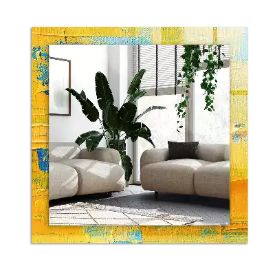 Pravokotne okrasno ogledalo Abstraktna oljna slika