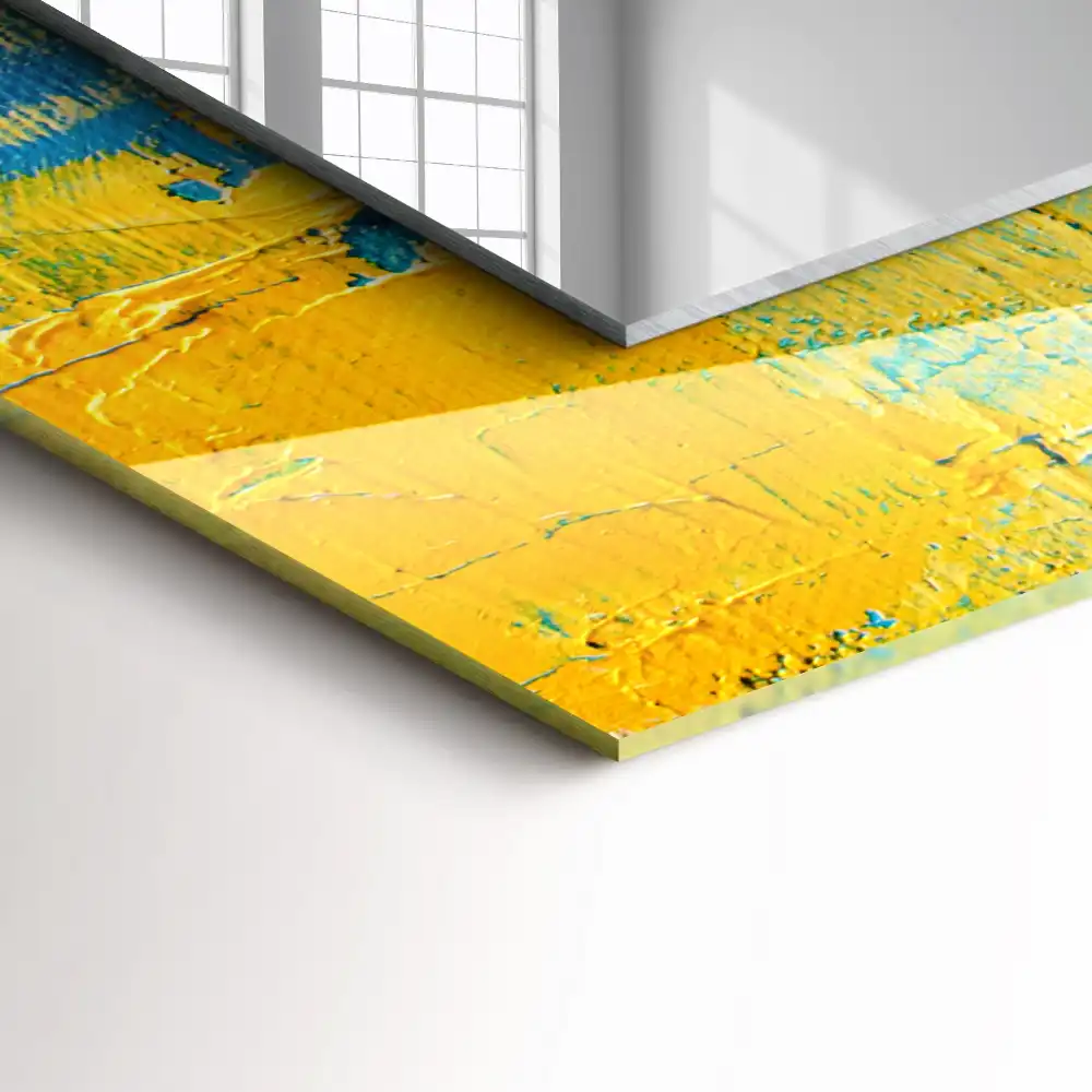 Pravokotne okrasno ogledalo Abstraktna oljna slika