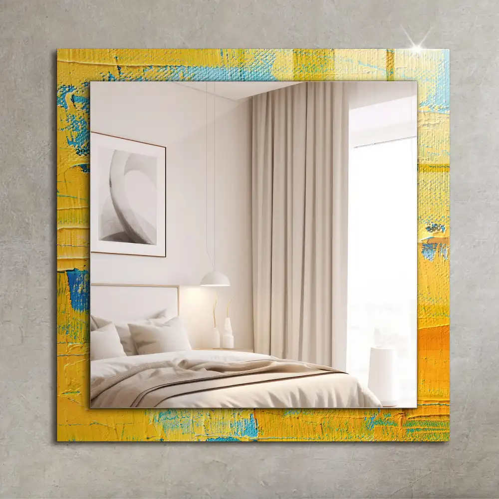Pravokotne okrasno ogledalo Abstraktna oljna slika