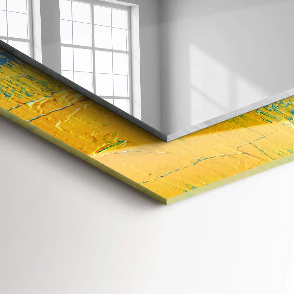 Pravokotne okrasno ogledalo Abstraktna oljna slika