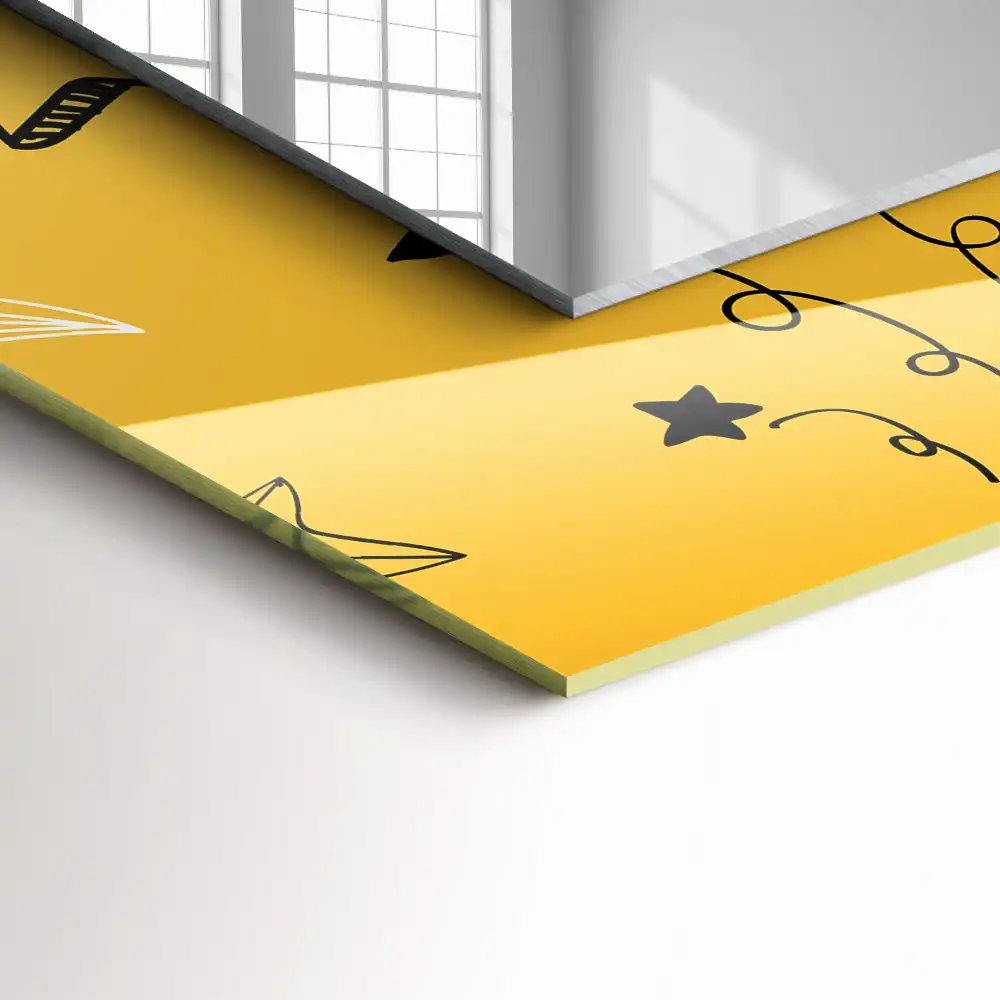 Tiskano pravokotne ogledalo Risbe različnih zvezd