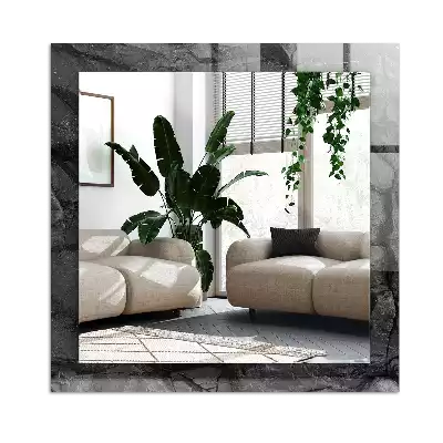 Pravokotne okrasno ogledalo Razpoke v črnih skalah