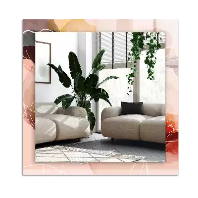 Pravokotne okrasno ogledalo Abstraktni cvetlični vzorci