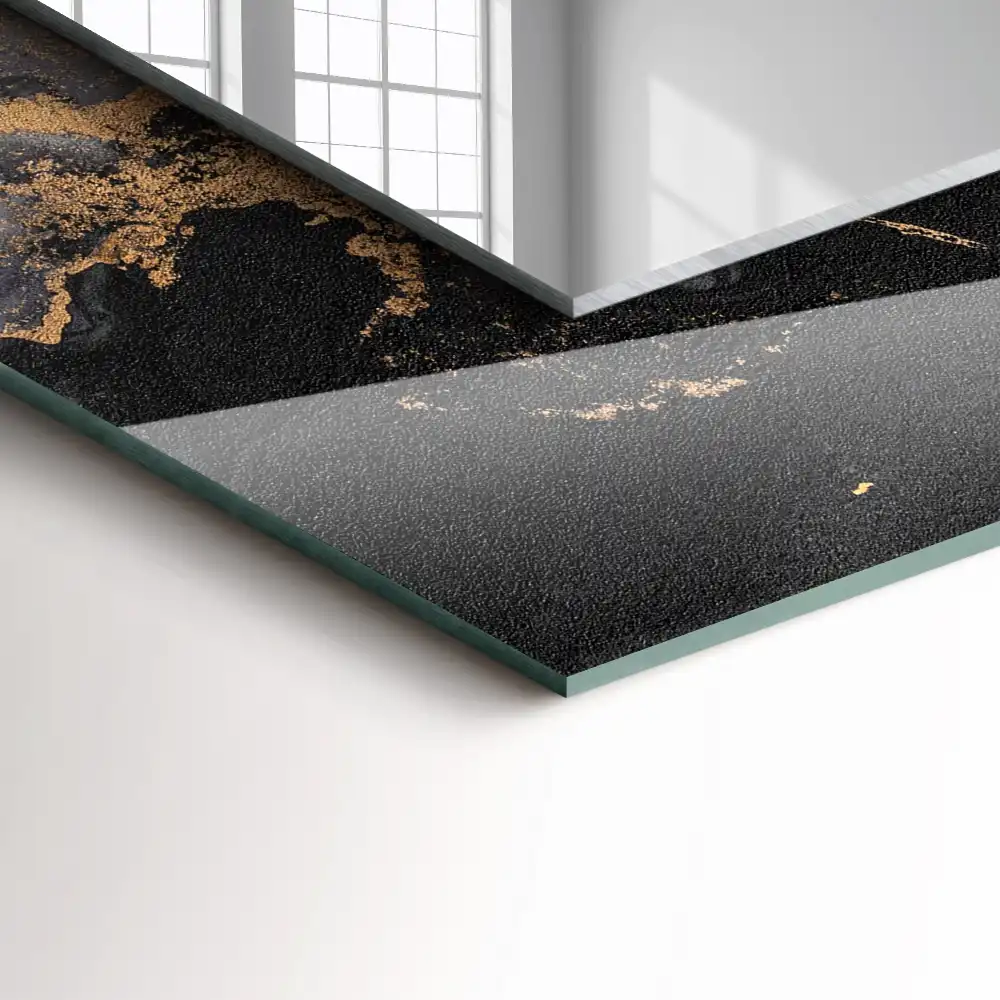 Pravokotne okrasno ogledalo Abstraktna moderna umetnost