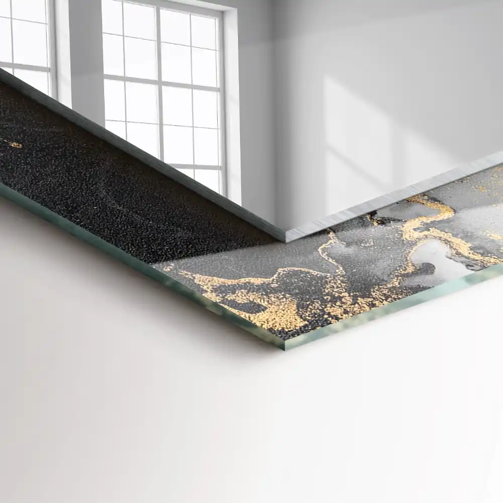 Pravokotne okrasno ogledalo Abstraktna moderna umetnost